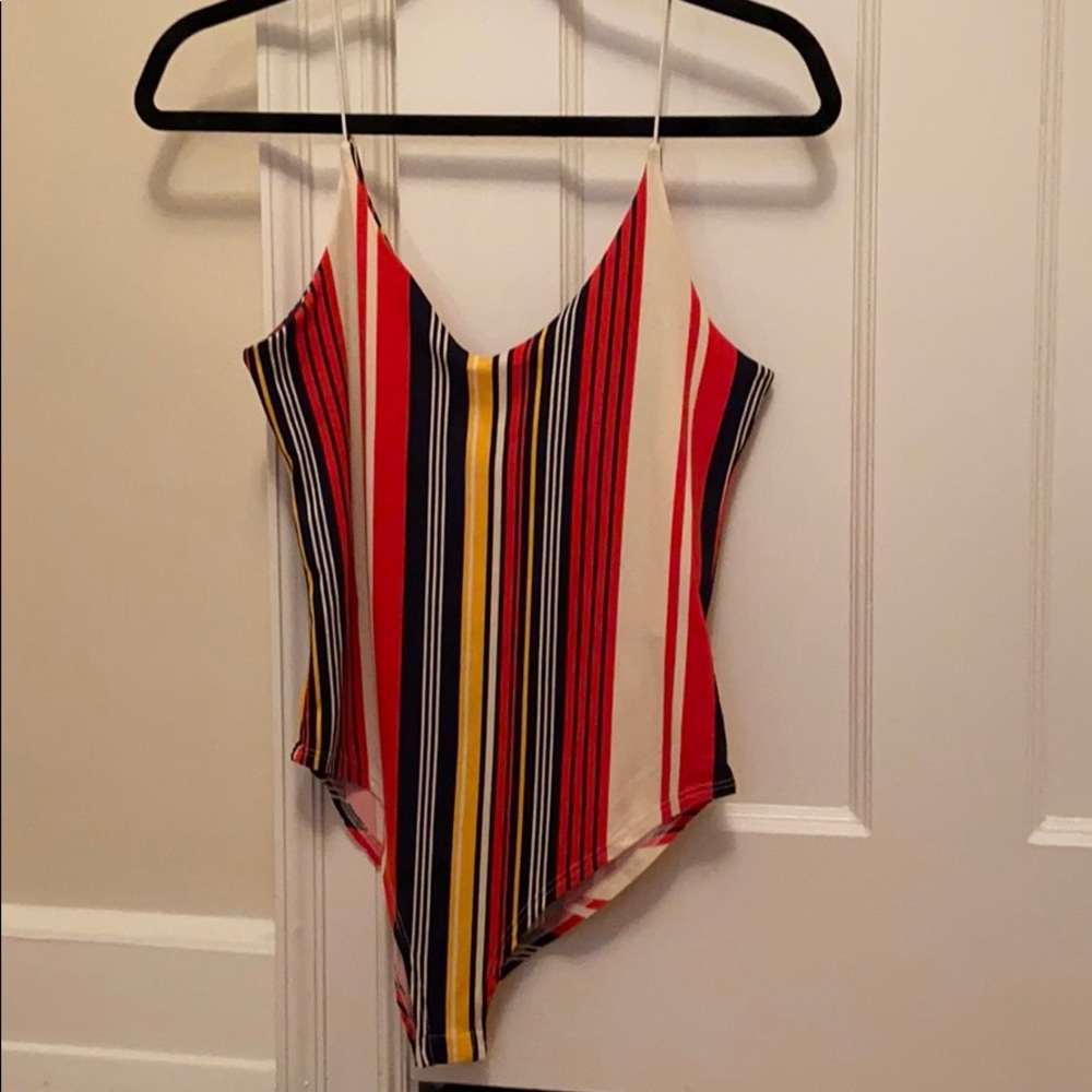 Multi-colored body suit